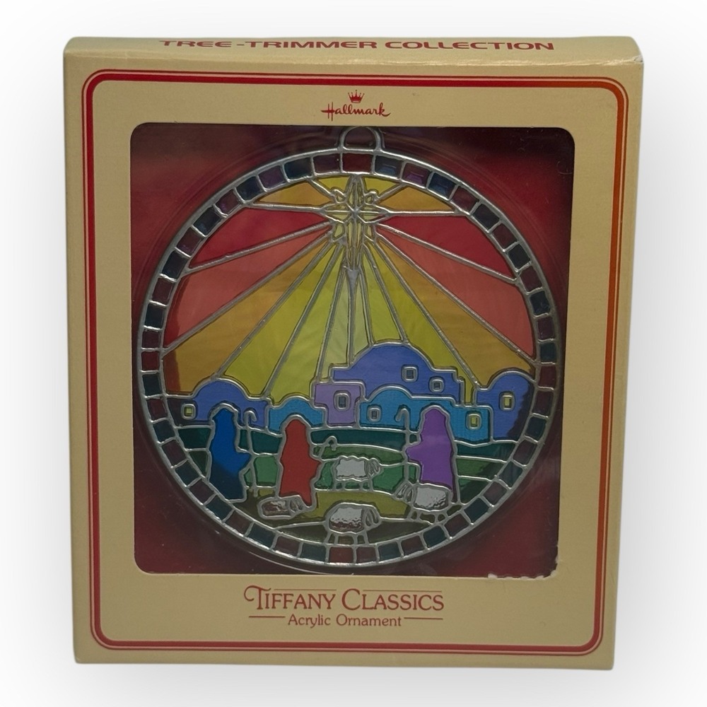 Hallmark Tiffany Classics Acrylic Ornament Bethlehem North Star 1979 Christmas